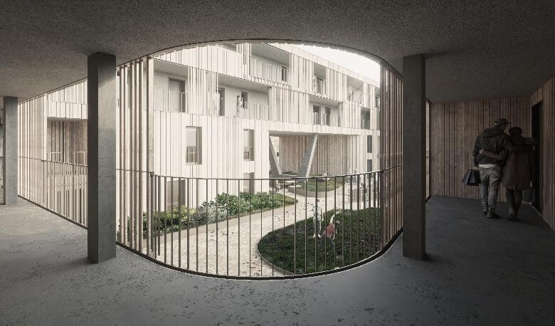 The project forms part of the development of the Wunnen am Park neighbourhood, which is set to provide nearly 900 homes. (Photo: Fonds du logement)