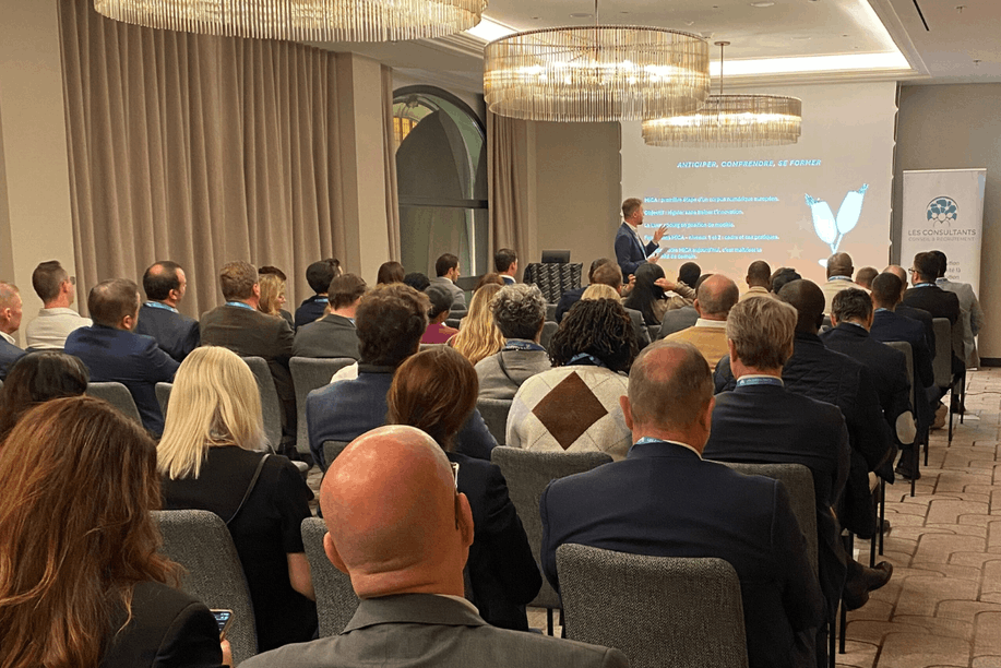 Les Consultants ont célébré la troisième édition de leur After Champagne Work & Compliance, marquée par le lancement de leur plateforme d’e-learning dédiée aux professionnels de la compliance et de la finance. (Photo: Sarah Plagnard/Les Consultants)