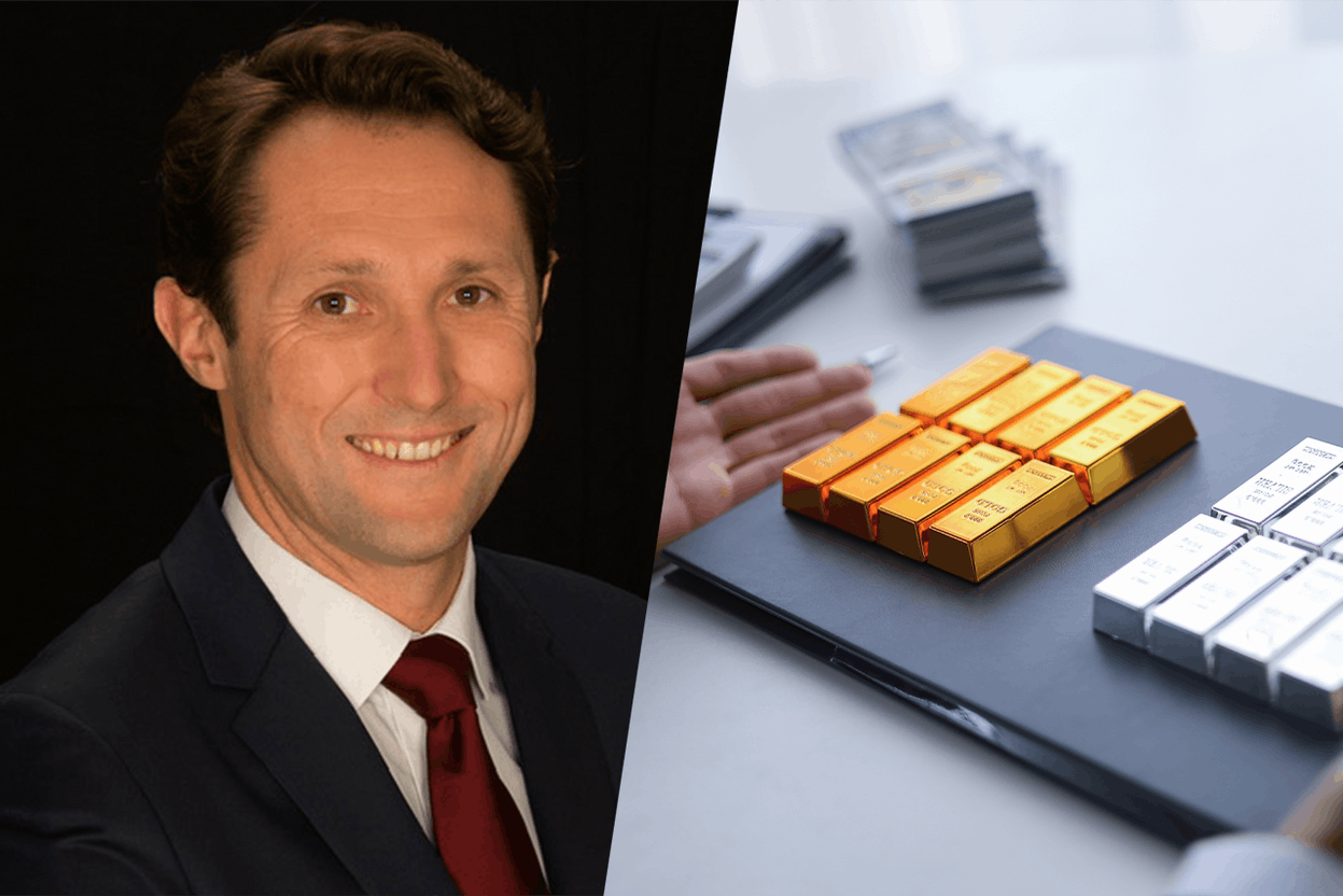 “Historically, during the 1970–1975 period, the gold market experienced three to four major corrections of around 15%,” wrote Alexandre Carrier, portfolio manager at DNCA Investments, to Paperjam.   Photo: DNCA, Shutterstock, Montage: Paperjam
