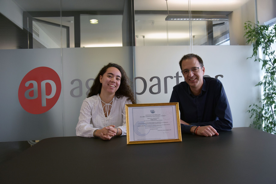 Agile Partner renews its level 1 Numérique Responsable label, reaffirming its commitment to ethical, sustainable, and eco-conscious digital practices.  Photo: Agile Partner