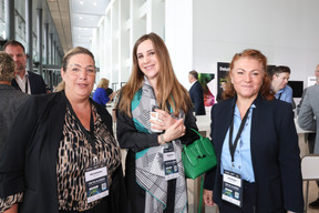 Kelly Anckenmann of Funds Avenue, Valentine Klein of BNY Mellon and Sylvie Rodrigues of Daraksia Invest seen attending the Cross-Border Distribution Conference, 16 May 2024. Photo: Marie Russillo/Maison Moderne