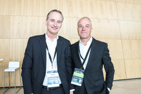 David Claus at European Depositary Bank and Vincent Gouverneur at Deloitte. Photo: Marie Russillo/Maison Moderne