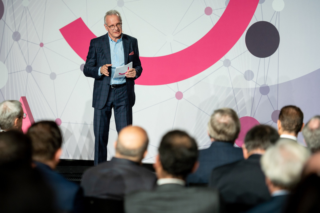 AI is not a universal solution to every problem facing the insurance industry, Marc Lauer, CEO at Foyer Group, said during the Nexus2050 technology conference, 26 June 2024. Library picture: Marc Lauer seen speaking at an industry event in November 2021. Photo: Aca/Marie De Decker