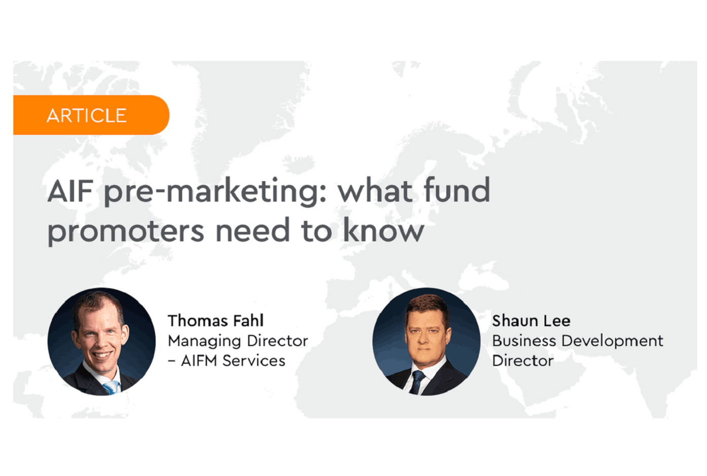 AIF pre-marketing: what fund promoters need to know (Photo: Ocorian)