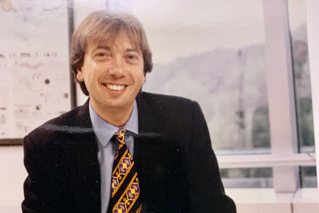 Alain Berwick, au début des années 90 lors de la création de RTL Télé Lëtzebuerg. (Photo: DR/archives)