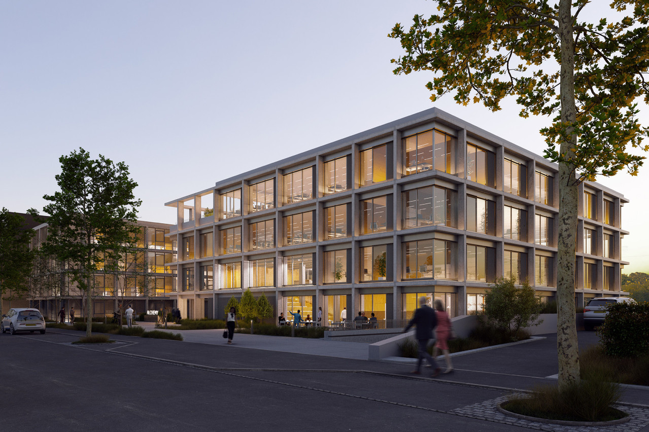 La nouvelle aile conçue par M3 Architectes s’inscrit dans la continuité du bâtiment existant. (Illustration: Janusch)