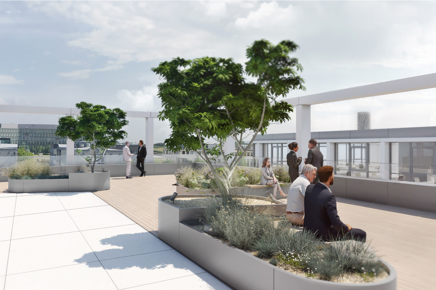Une terrasse sera installée sur le toit, au niveau +3.  (Illustration: M3 Architectes)