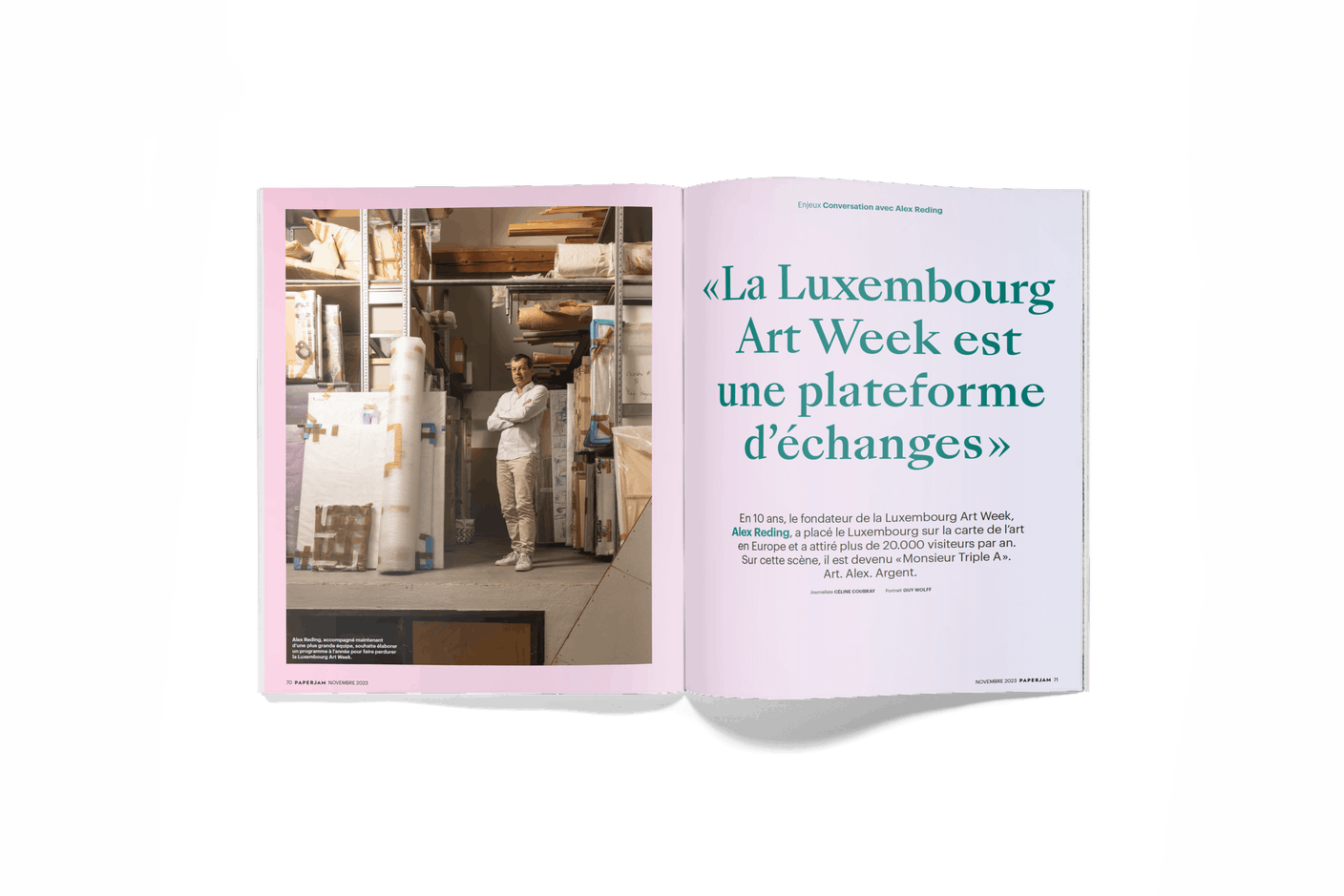 Alex Reding: «La Luxembourg Art Week est une plateforme d’échanges.» (Photo: Guy Wolff)
