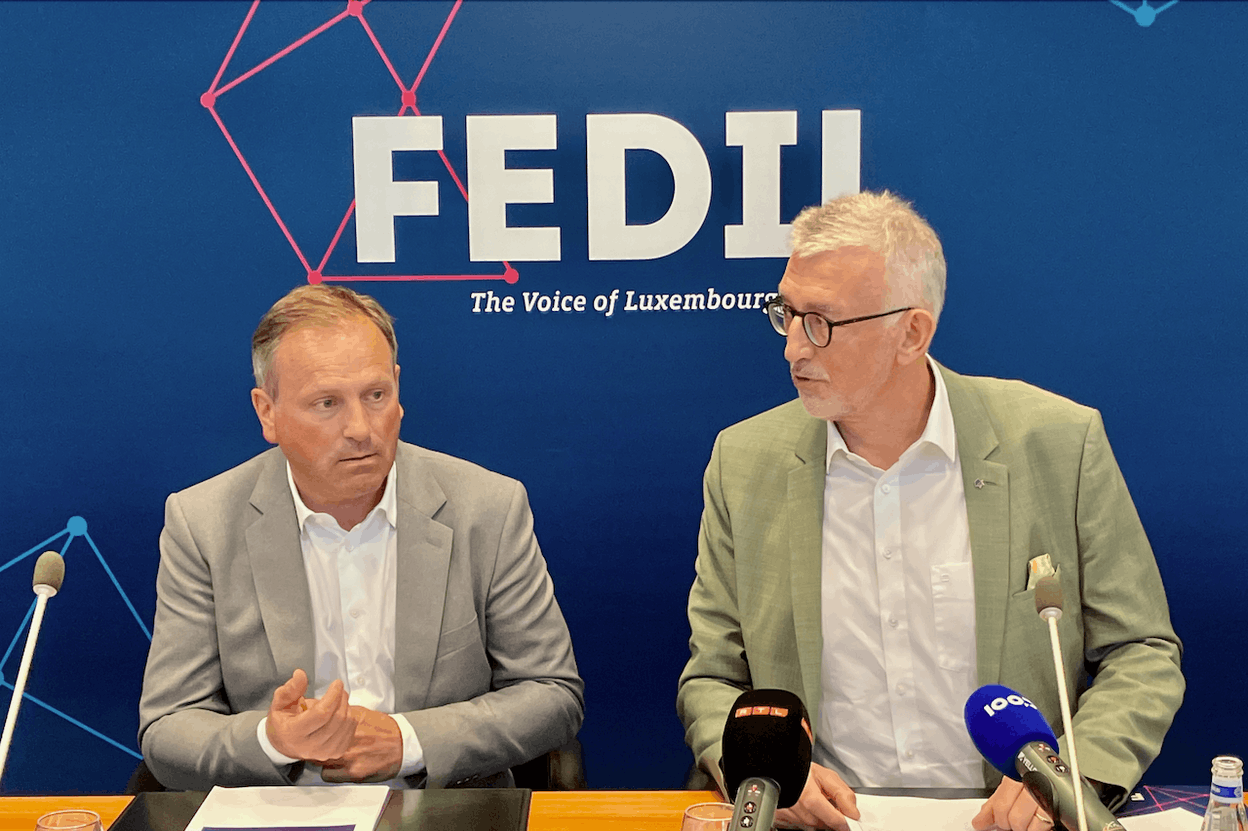 Alex Schumann and Georges Rassel believe that we must champion a competitive industrial Europe that is tailored to the operational realities of businesses. Photo: Marc Fassone/Paperjam