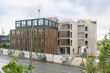 En seulement quelques semaines, le futur siège de CDCL a pu être construit grâce au système CREE. (Photo: Romain Gamba/Maison Moderne)