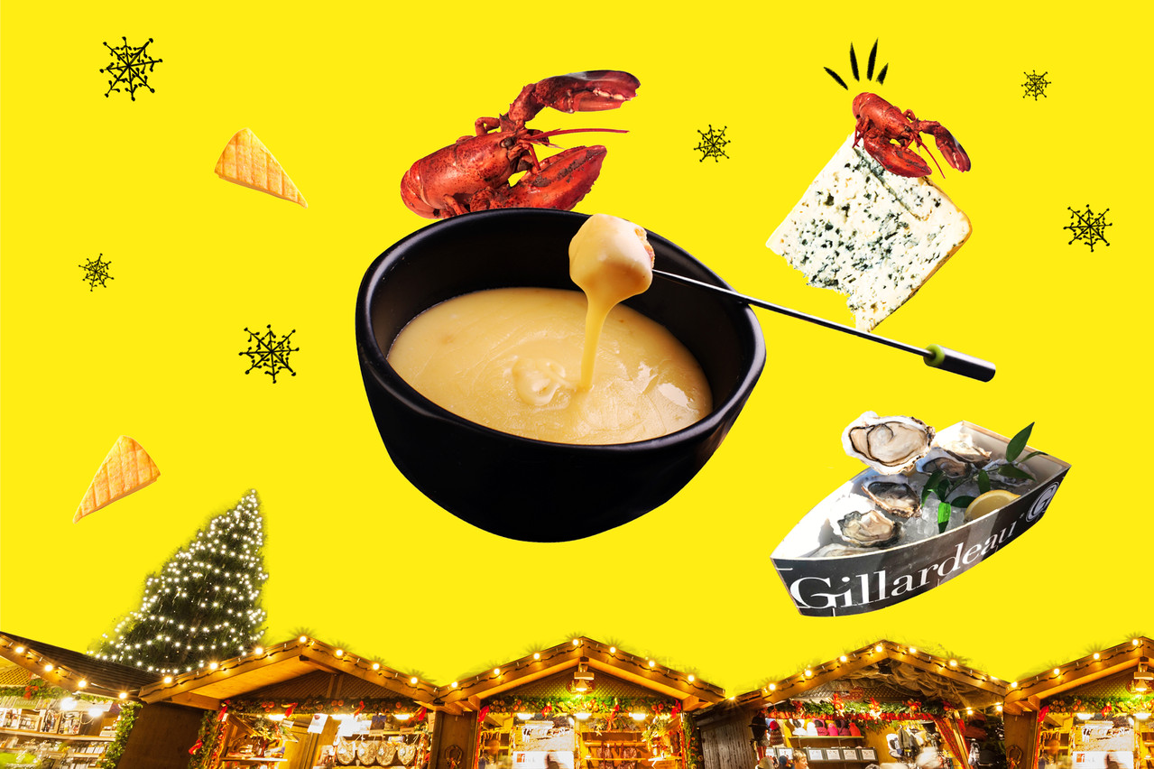 De la fondue, du homard, des huîtres ou du fromage: la gourmandise est de mise dans les chalets de restaurateurs! (Design : Marie Königsdorfer / Maison Moderne)