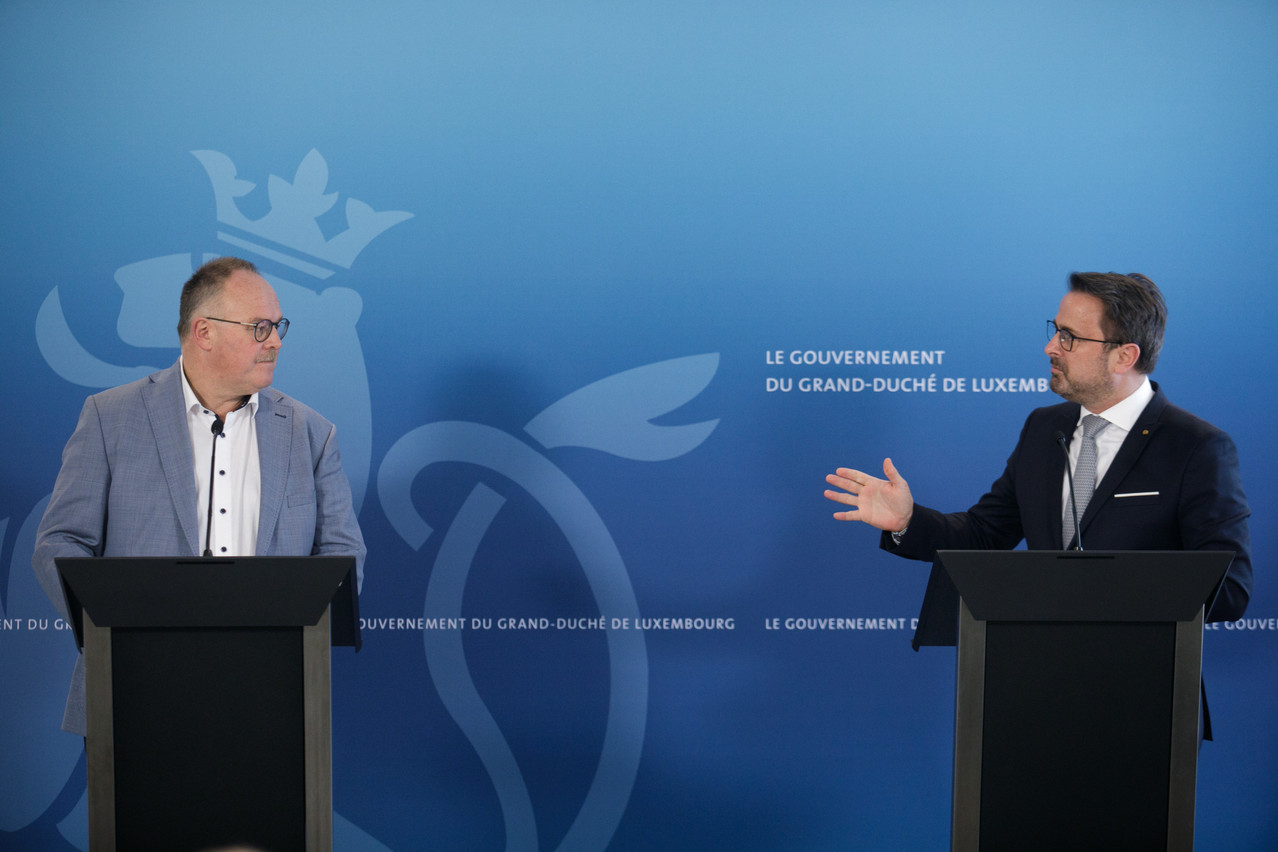 Xavier Bettel et ses ministres (ici Romain Schneider) étaient réunis mercredi.  (Photo: Matic Zorman/Maison Moderne)