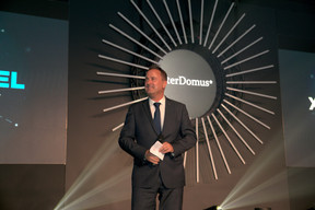 Xavier Bettel (DP), prime minister and minister of state, addressing the guests at Alter Domus’ 20th anniversary celebration, held on 29 September 2023 at Luxexpo. Photo: Alter Domus