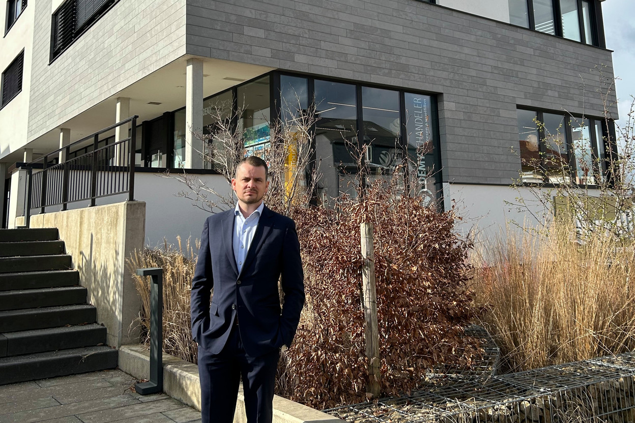 Cédric Choffray, regional director Europe, is pictured in front of Alter Domus’ new satellite office in Steinfort, which is located close to the border with Belgium. Photo: Provided by Alter Domus