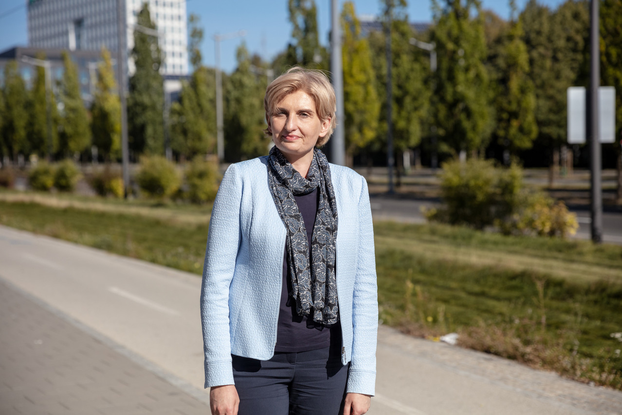 Agnieszka Sawa, CEO of Q Securities, seen in Kirchberg, 23 September 2021. Photo: Romain Gamba / Maison Moderne