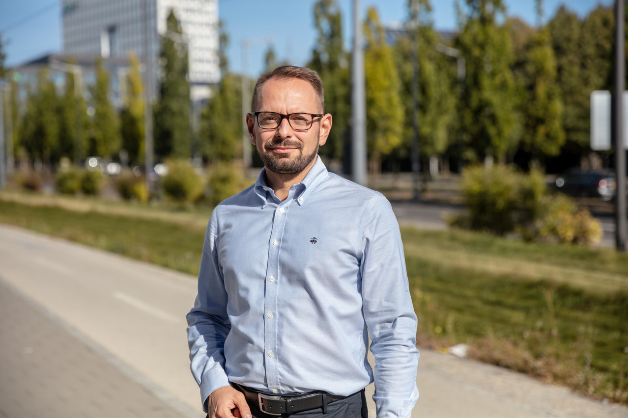 Jerzy Kasprzak, Q Securities board member, who is based in Warsaw, seen in Kirchberg, 23 September 2021. Photo: Romain Gamba / Maison Moderne