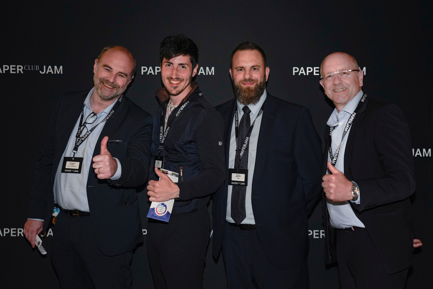 Christophe Biraud (Post Luxembourg), Audric Odrian (Good Vibes events & communications), Quentin Huberty et Pascal Henner (SIMAC). (Photo : Virginie Willemet/VYou)