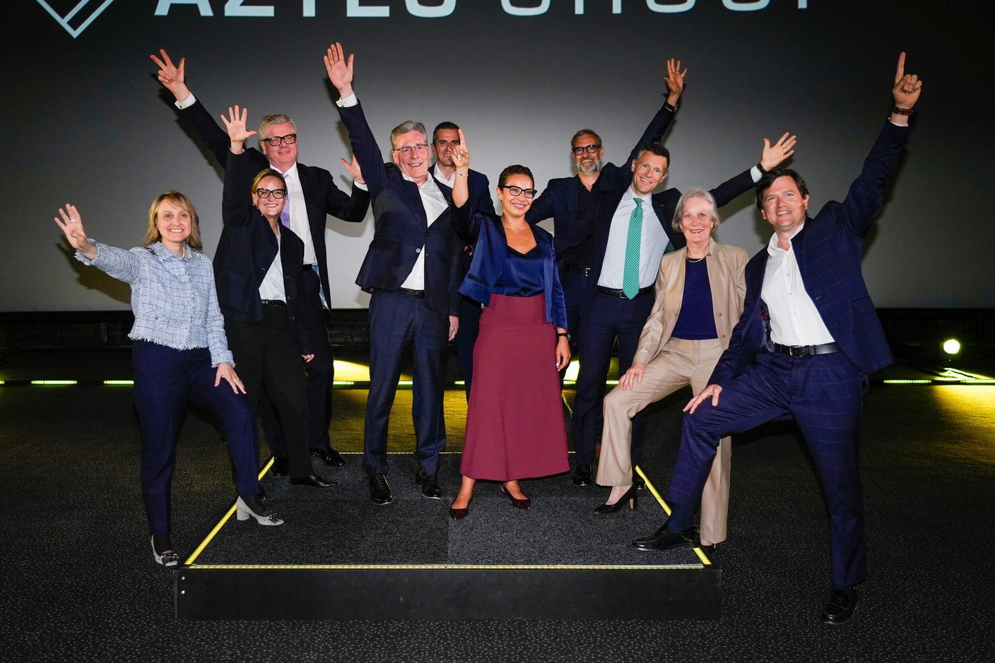 Micaela Forelli (M&G Investment), Adelaide Cracco (European Investment Fund), Claus Mansfeldt (SwanCap Investment Management), Raphaël Eber (Stonehage Fleming), Michael Maldener (Clearlake Credit), Hind El Gaidi (ICG Luxembourg), Serge Weyland (Alfi), Grégoire Droz (Union Bancaire Privée), Friederike Werner (DWS Investment) and Pedro Alonso-Lamberti (Allianz Global Investors). Photo : Virginie Willemet/VYou