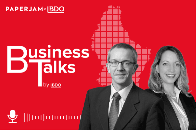Tax Partner Bertrand Droulez and Tax Director Laura Zahren from BDO Illustration : Paperjam