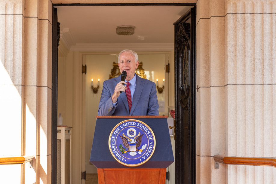 US ambassador Thomas Barrett’s speech centred on freedom and democratic values shared between his home country and Luxembourg Romain Gamba