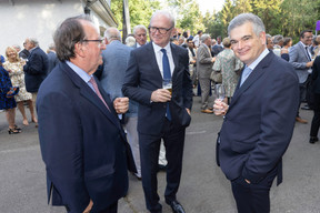 Marcel Leyers (BIL, au centre) et Claude Marx (à droite, directeur général de la CSSF). (Photo: Guy Wolff/Maison Moderne)