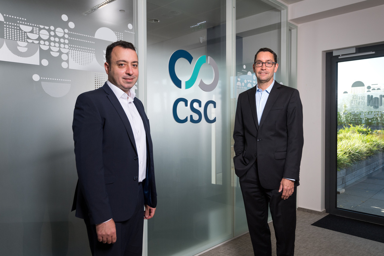 Pierre Mifsud et Yves Cheret ont la tâche de développer les activités de CSC Luxembourg Services. (Photo: Maison Moderne/Nader Ghavami)