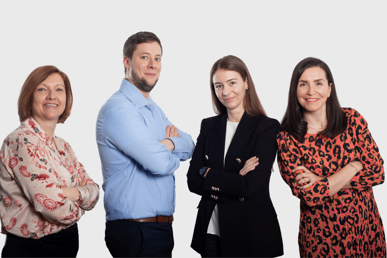 (de gauche à droite) Marjorie Santangelo, Group HR Administration & Payroll Manager, Antoine Boone, Senior HR & Talent Acquisition Officer, Valentine Merial, Junior HR Administration & Payroll Officer, Alessandra Reggiani-Stoz, Group Head of HR & Talent Management (photo: Centralis Group)