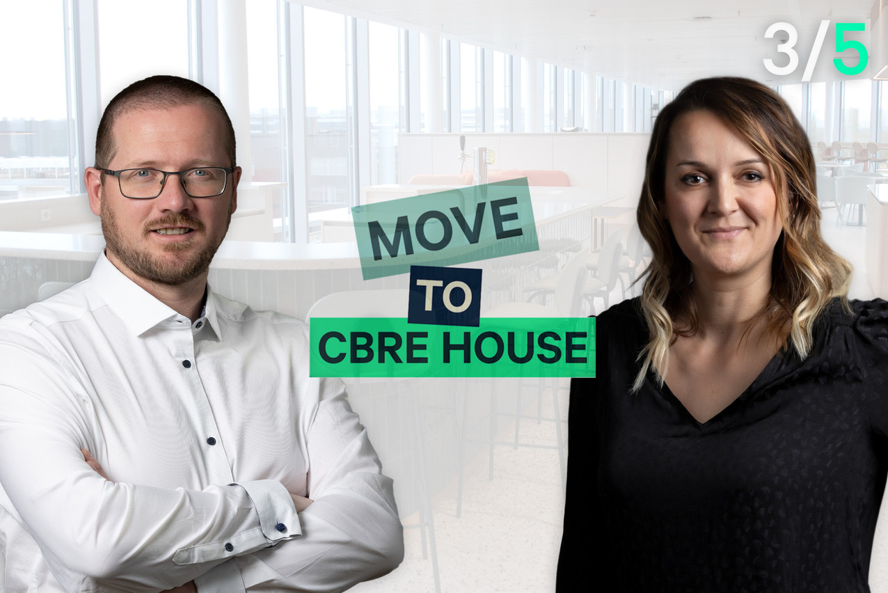 Thierry Bauwens (Director Advisory Project Management) et Christelle Haas (Senior Project Manager/Interior Architect). (Photo: CBRE)