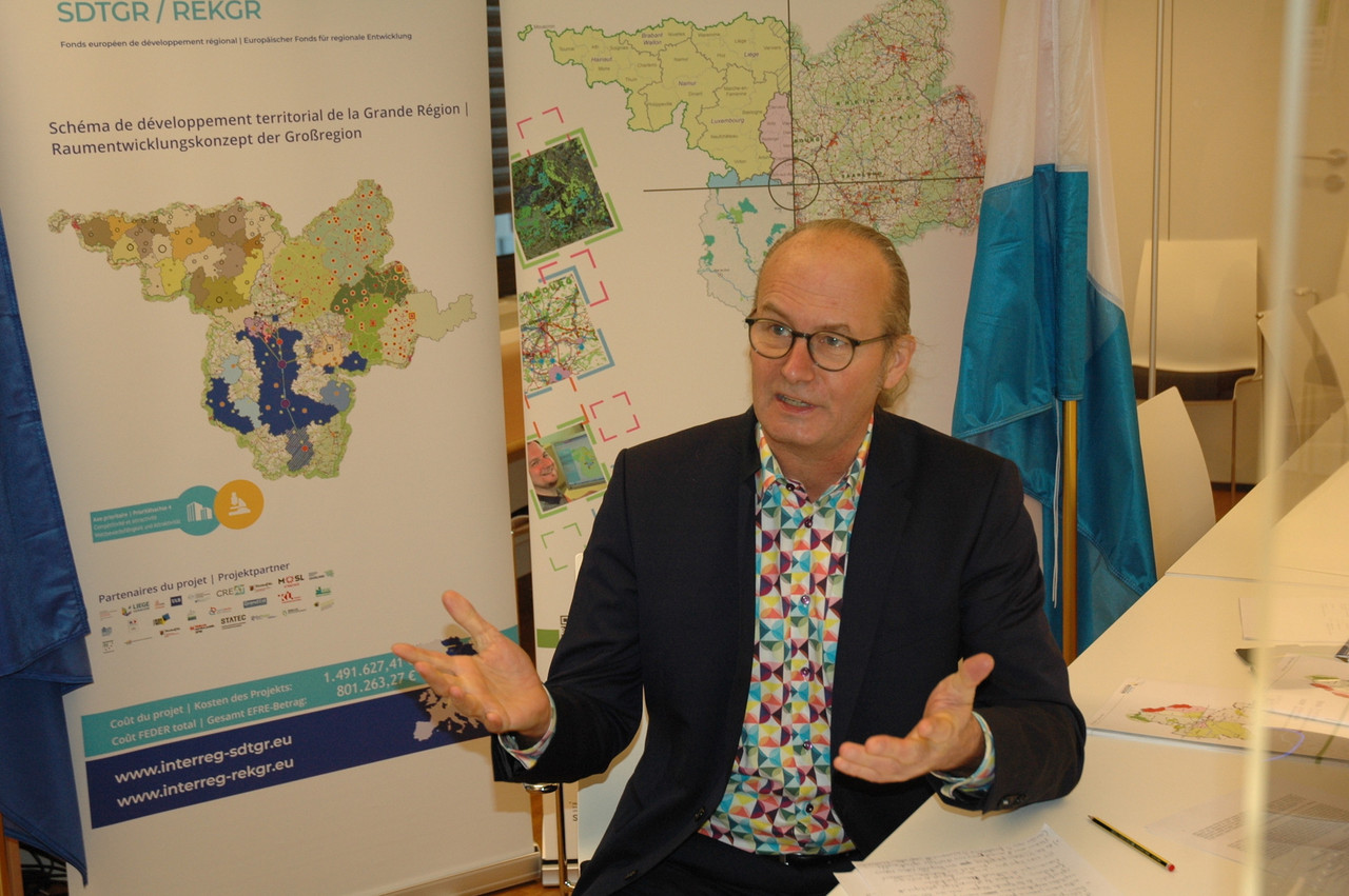Claude Turmes, ministre de l’Aménagement du territoire, a participé à la septième réunion sectorielle Aménagement du territoire qui s’est déroulée le 12 janvier 2021. (Photo: MEA, DATer)