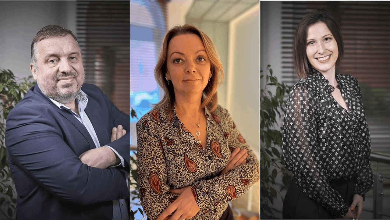 From left to right: Fabian Demoulin, Managing Director; Isabelle Mougel, Head of AML/KYC Advisory; Céline Ridelle, Associate Partner. Photo: Ease