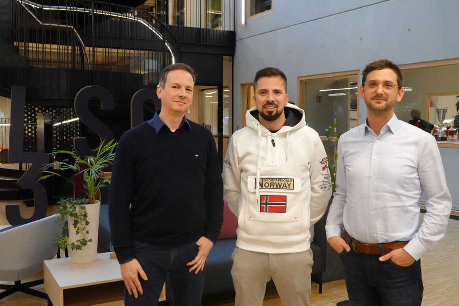 Sascha Rohner, Geodata division director (LSC360), Steven Macedo, CEO of Mabu Concepts, and Gilles Rock, Geodata division director (LSC360). (Photo: LSC360)