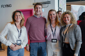 Claire Sibella (Luxfly Indoor Skydive), Camille Procureur (Workplace Well-Being) and Denise Cane (Luxfly Indoor Skydive). (Photo: Virginie Willemet/Vyou)