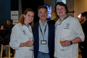 Anne-Catherine Marin (De Belsch), Steve Braff (Luxfly Indoor Skydive) and Laurent-Nicolas Marin (De Belsch). (Photo: Virginie Willemet/Vyou)