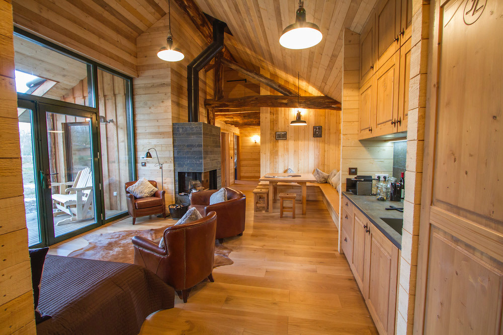 The cosy interior of one of the lodges  Photo: Morgane Bricard