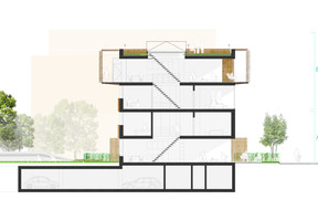 Cross-section of a building in the heart of a city block. Illustration: Amann.Cánovas.Maruri
