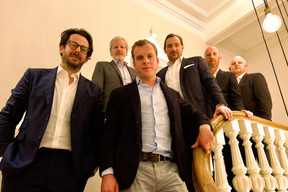 De gauche à droite: Damien Chasseur, Baptiste Hugon, Nicolas Lhoist, Patrick Sermaize, Arnaud Leballeur et Pierre Thomas. B17