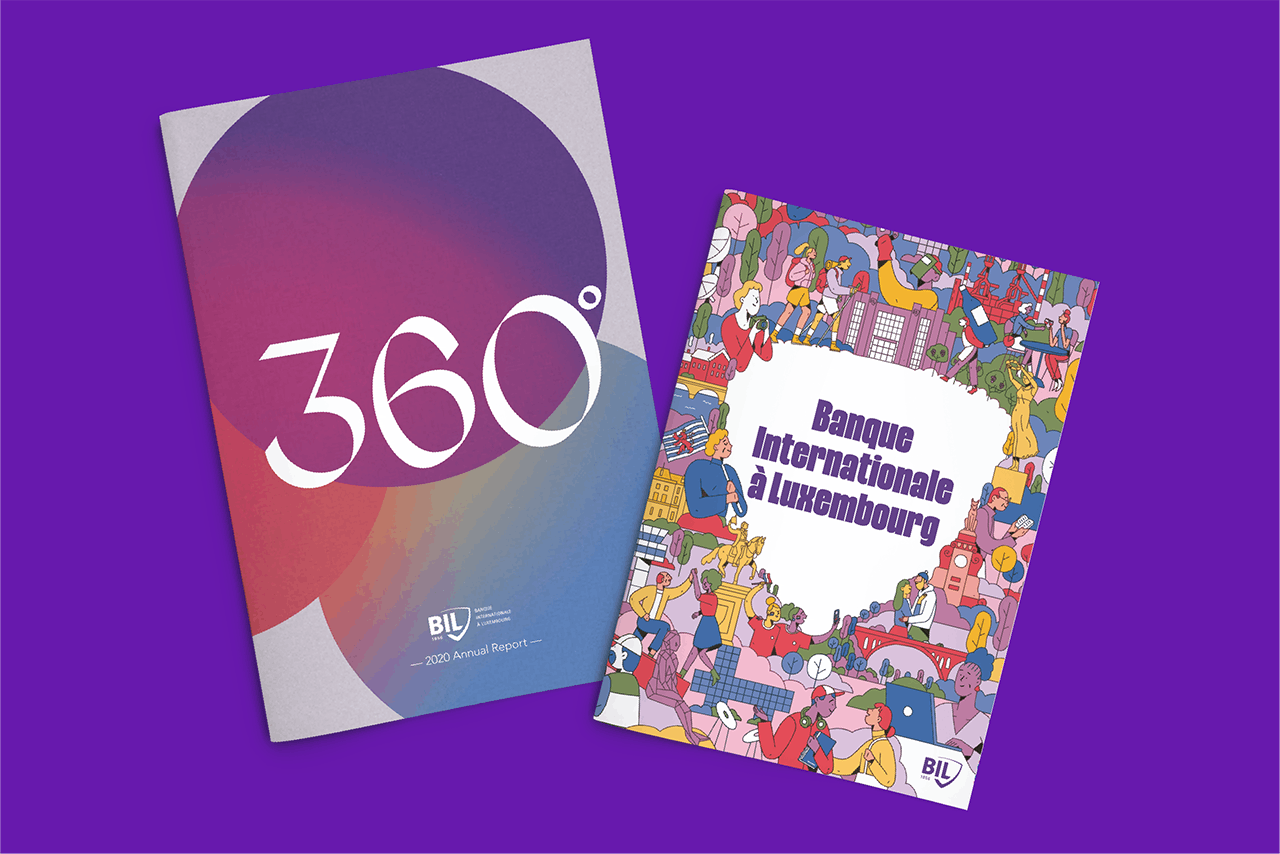 Visuel de l’Annual Report But EXtraordinary de la BIL. (Illustration: Maison Moderne)