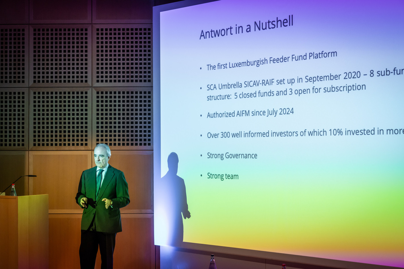 Antwort Capital hosted the second edition of its Investor Day at Mudam Luxembourg, bringing together investors, fund managers and industry professionals for an evening focused on private markets and venture capital. (Photo: Olivier Dessy/www.olivimages.com)