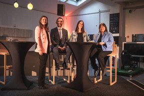 Nathalie Reuter (Maison Moderne), Nasir Zubairi (The LHoFT Foundation), Laetitia Hamon (Luxembourg Stock Exchange) et Corinne Lamesch (ALFI). ((Photo:Eva Krins/Maison Moderne))