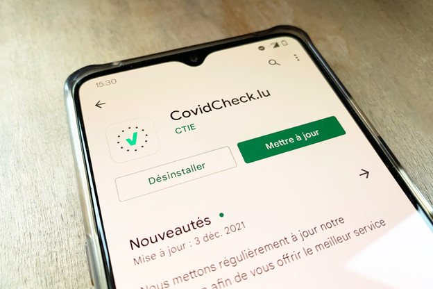 Le CovidCheck permet maintenant de vérifier les QR code selon le régime (2G ou 3G) ou le pays dans lequel on voyage. (Photo: Paperjam)