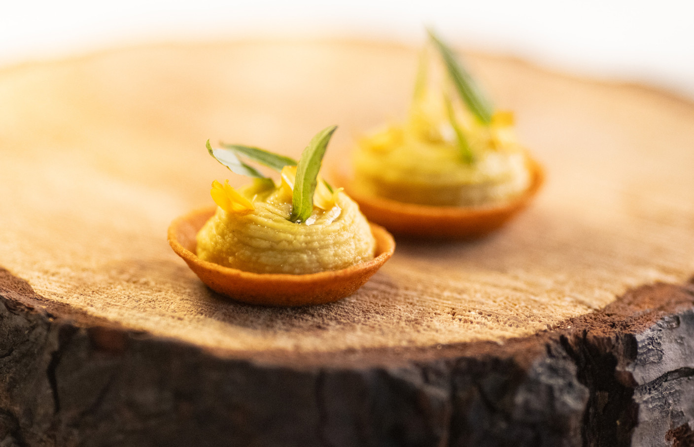 Crispy potatoes with chickpea pomade. Photo: Guy Wolff/Maison Moderne