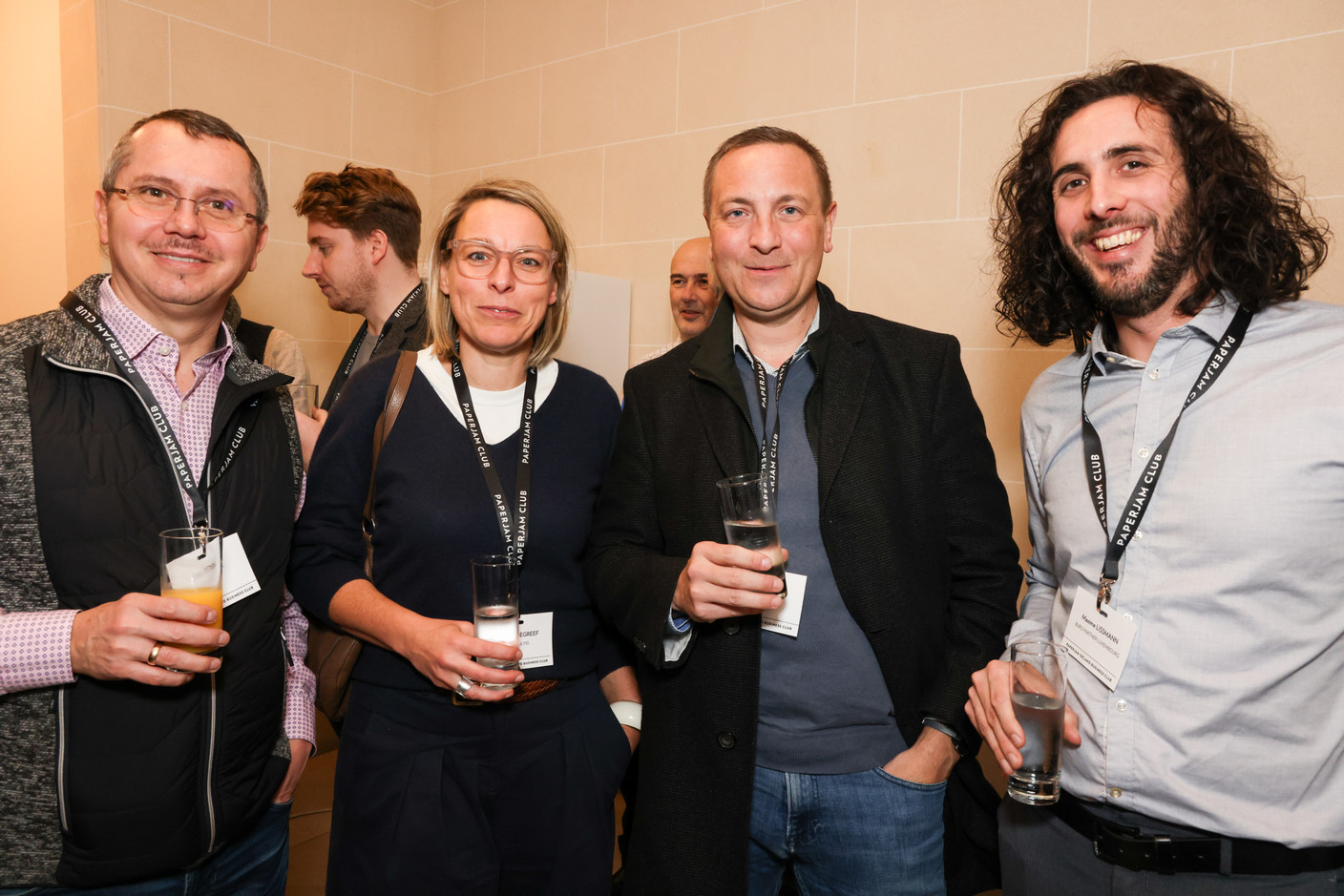 Eric Rosin (act360°), Isabelle Degreef (Modulyss), Benoît Reuter (Modulyss) et Maxime Lissmann (Buro Partner Luxembourg). (Photo: Eva Krins/Maison Moderne)