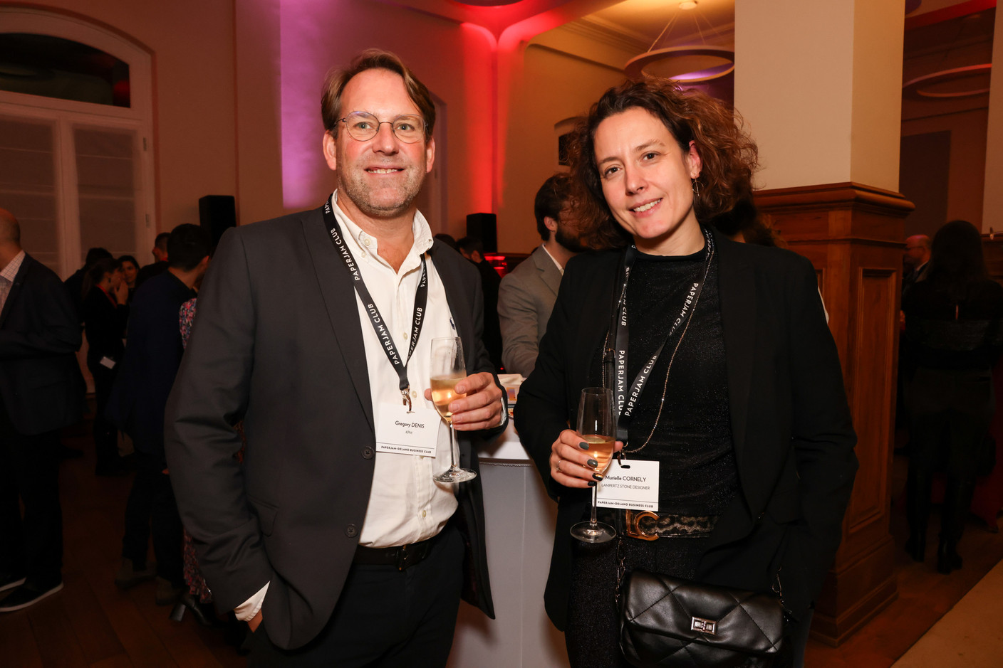 Grégory Denis (KPM) et Murielle Cornely (Lampertz Stone Designer). (Photo: Eva Krins/Maison Moderne)