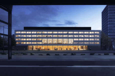 Les nouvelles Archives nationales seront construites à Belval, juste à côté des hauts fourneaux selon une conception de Paul Bretz Architectes. (Illustration: Paul Bretz Architectes)