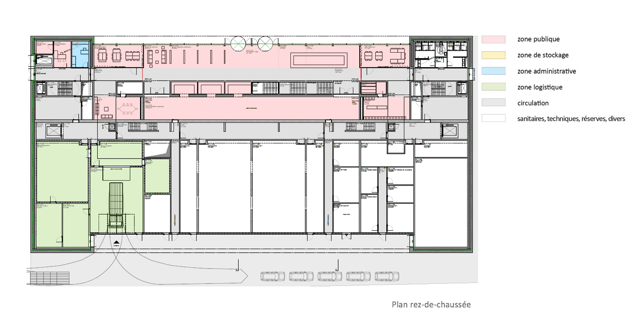 Plan du rez-de-chaussée (Illustration: Fonds Belval)