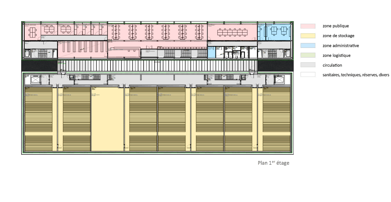 Plan du premier étage (Illustration: Fonds Belval)