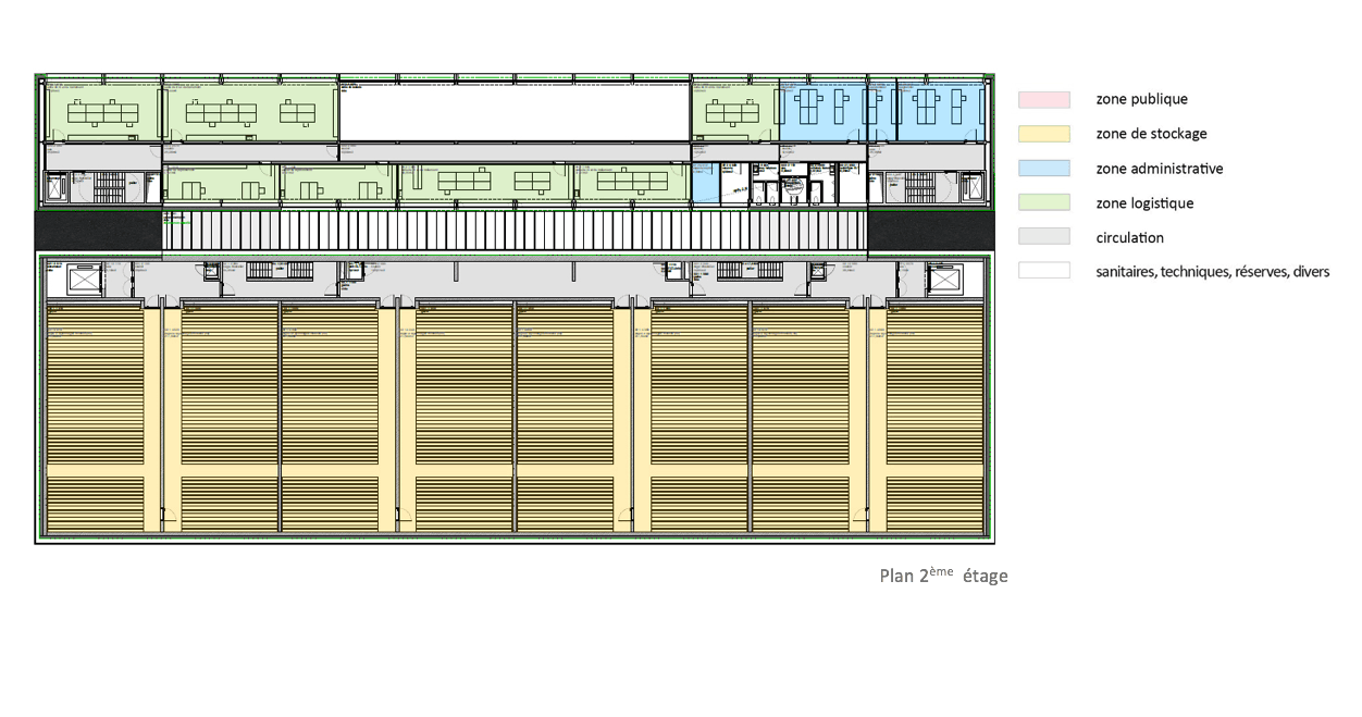 Plan du 2e étage (Illustration: Fonds Belval)