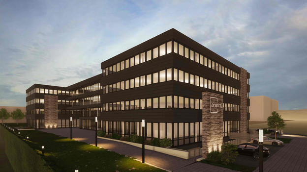 Le futur bâtiment est dessiné pour s’associer visuellement au siège du groupe, situé au Kirchberg. (Photo: Arendt)