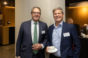 Alexander De Vreeze (Banque Internationale à Luxembourg) and Damian Leslie (Sotheby's London) at Deloitte Luxembourg for the 15th Deloitte Private Art & Finance Conference, which took place on Tuesday 21 November 2023. Photo: Romain Gamba/Maison Moderne
