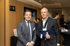 Nicolas Samson (Delen Private Bank) and Vincent Gouverneur (Deloitte Luxembourg) at Deloitte Luxembourg for the 15th Deloitte Private Art & Finance Conference, which took place on Tuesday 21 November 2023. Photo: Romain Gamba/Maison Moderne